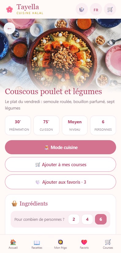 Une fiche recette